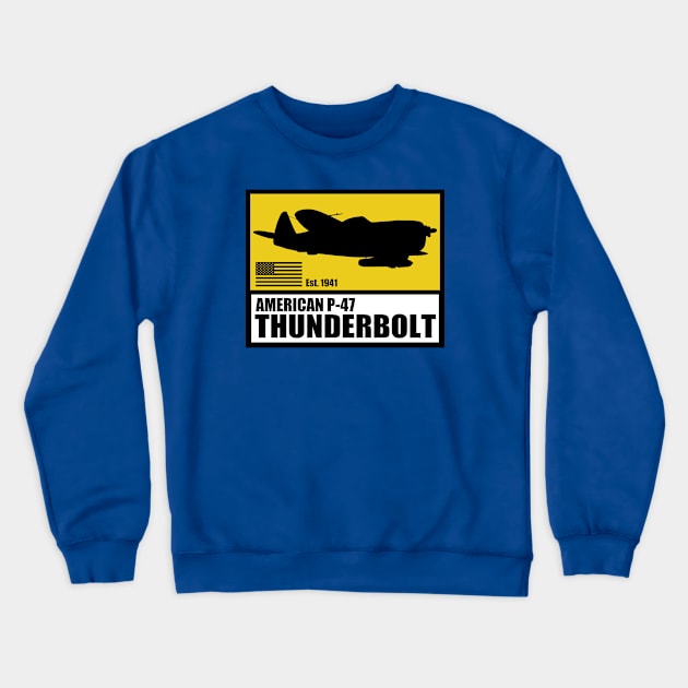 P-47 Thunderbolt Crewneck Sweatshirt by Tailgunnerstudios